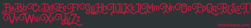 BatriyshFreeVersion Font – Red Fonts on Black Background