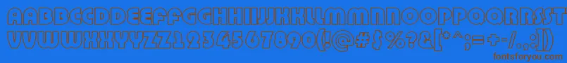 BighaustitulotlRegular Font – Brown Fonts on Blue Background