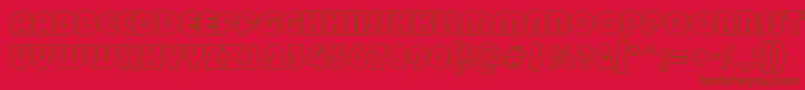 BighaustitulotlRegular Font – Brown Fonts on Red Background