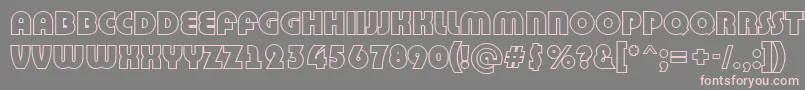 Шрифт BighaustitulotlRegular – розовые шрифты на сером фоне