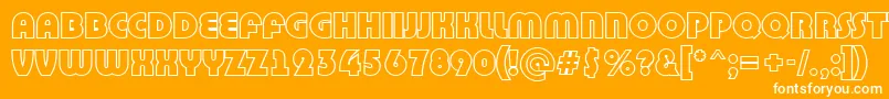 BighaustitulotlRegular Font – White Fonts on Orange Background