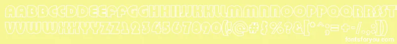 BighaustitulotlRegular Font – White Fonts on Yellow Background