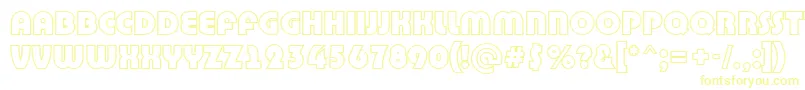 Шрифт BighaustitulotlRegular – жёлтые шрифты на белом фоне