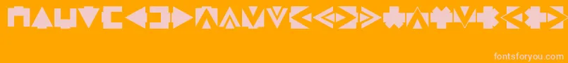 Czcionka AmericanindianLtRegular – różowe czcionki na pomarańczowym tle