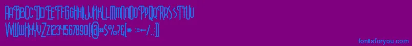 Plasmaregular Font – Blue Fonts on Purple Background