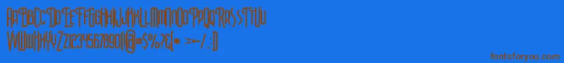 Plasmaregular Font – Brown Fonts on Blue Background