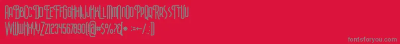 Plasmaregular-Schriftart – Graue Schriften auf rotem Hintergrund