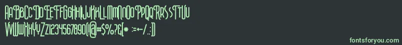 Plasmaregular Font – Green Fonts on Black Background