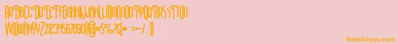 Plasmaregular Font – Orange Fonts on Pink Background