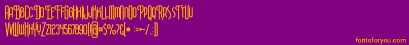 Plasmaregular Font – Orange Fonts on Purple Background