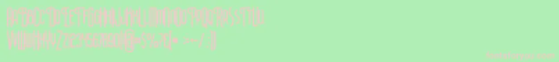 フォントPlasmaregular – 緑の背景にピンクのフォント
