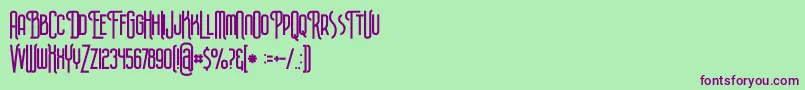 Plasmaregular Font – Purple Fonts on Green Background