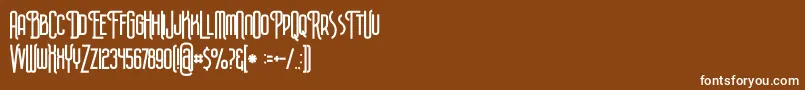 フォントPlasmaregular – 茶色の背景に白い文字