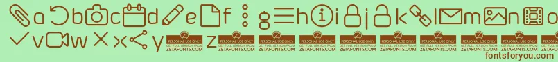 ByomIconsTrial Font – Brown Fonts on Green Background