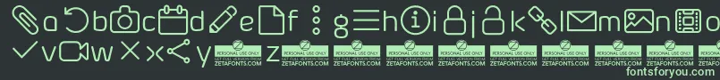 ByomIconsTrial Font – Green Fonts on Black Background