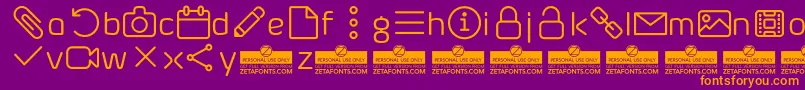 ByomIconsTrial Font – Orange Fonts on Purple Background