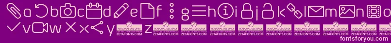 ByomIconsTrial Font – Pink Fonts on Purple Background