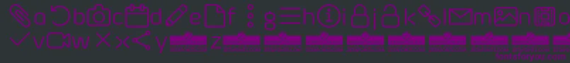 Шрифт ByomIconsTrial – фиолетовые шрифты на чёрном фоне