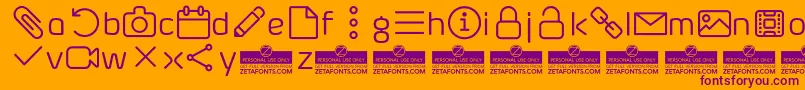 ByomIconsTrial Font – Purple Fonts on Orange Background