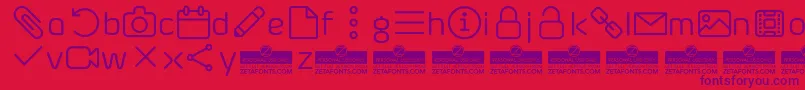 ByomIconsTrial Font – Purple Fonts on Red Background