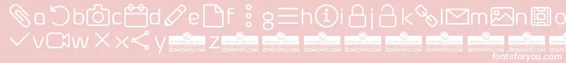 ByomIconsTrial Font – White Fonts on Pink Background