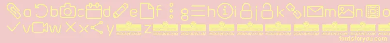 ByomIconsTrial Font – Yellow Fonts on Pink Background