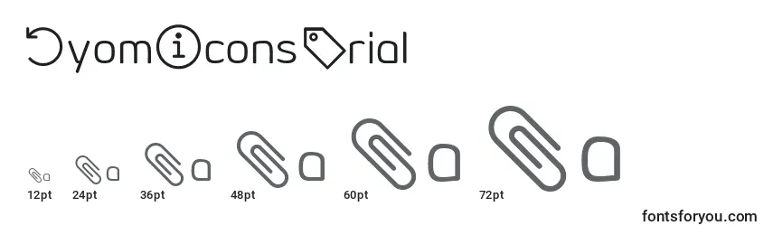 ByomIconsTrial Font Sizes