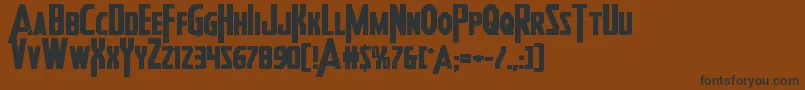 Heroesassembleboldexpand Font – Black Fonts on Brown Background