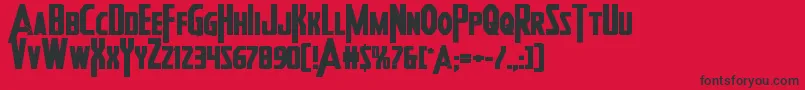 Heroesassembleboldexpand Font – Black Fonts on Red Background