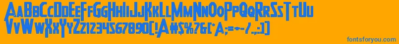 Weitere Informationen zur Heroesassembleboldexpand-Schriftart Heroesassembleboldexpand-Schriftart – Blaue Schriften auf orangefarbenem Hintergrund