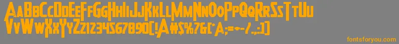 Heroesassembleboldexpand Font – Orange Fonts on Gray Background