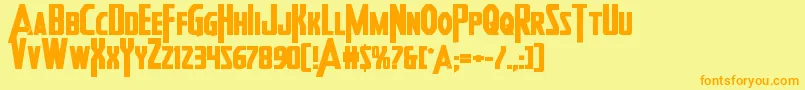 Шрифт Heroesassembleboldexpand – оранжевые шрифты на жёлтом фоне
