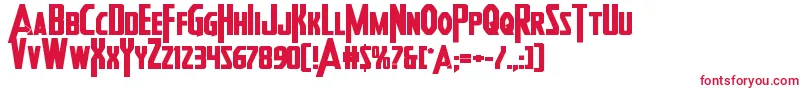 Heroesassembleboldexpand Font – Red Fonts on White Background