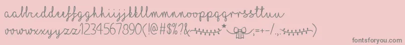 Подробнее о шрифте ILoveChristmas Шрифт ILoveChristmas – серые шрифты на розовом фоне