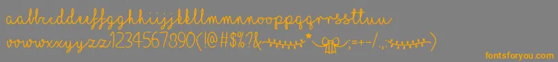 ILoveChristmas Font – Orange Fonts on Gray Background