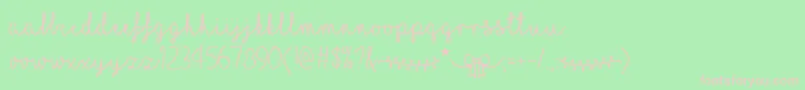 ILoveChristmas Font – Pink Fonts on Green Background