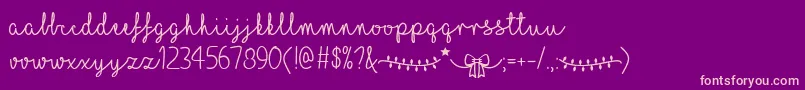 ILoveChristmas Font – Pink Fonts on Purple Background