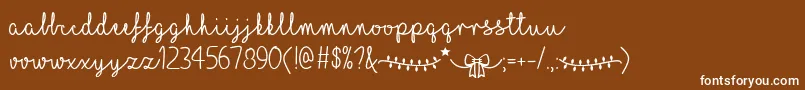 ILoveChristmas Font – White Fonts on Brown Background