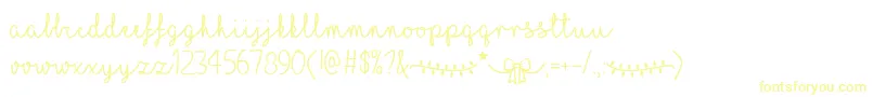 ILoveChristmas Font – Yellow Fonts on White Background