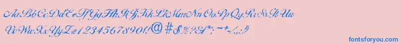 BallantinesrandomRegular Font – Blue Fonts on Pink Background