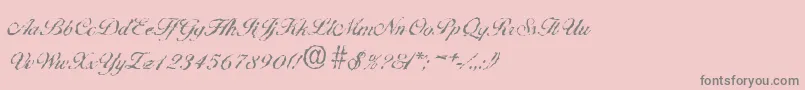 Więcej informacji o czcionce BallantinesrandomRegular Czcionka BallantinesrandomRegular – szare czcionki na różowym tle