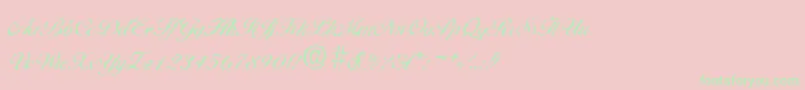 BallantinesrandomRegular Font – Green Fonts on Pink Background