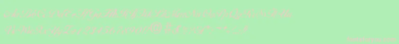 BallantinesrandomRegular-Schriftart – Rosa Schriften auf grünem Hintergrund