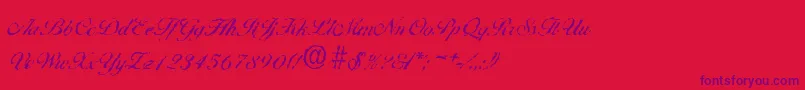 Шрифт BallantinesrandomRegular – фиолетовые шрифты на красном фоне
