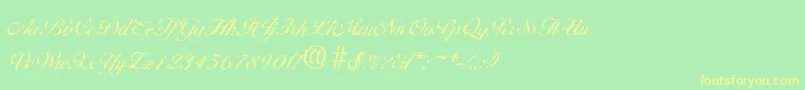 BallantinesrandomRegular Font – Yellow Fonts on Green Background