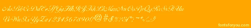 BallantinesrandomRegular Font – Yellow Fonts on Orange Background