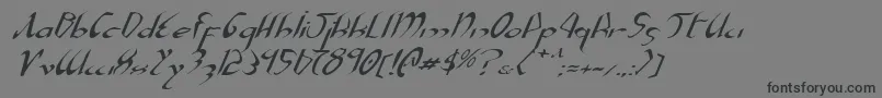 XaphanExpandedItalic-Schriftart – Schwarze Schriften auf grauem Hintergrund