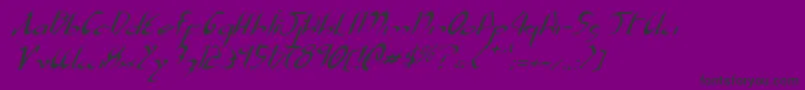 フォントXaphanExpandedItalic – 紫の背景に黒い文字