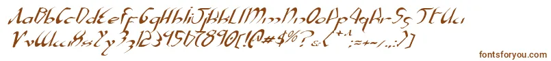 Шрифт XaphanExpandedItalic – коричневые шрифты на белом фоне