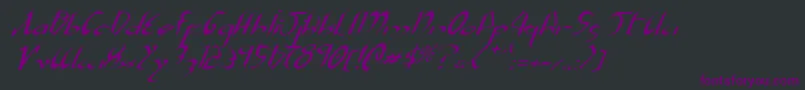 Шрифт XaphanExpandedItalic – фиолетовые шрифты на чёрном фоне
